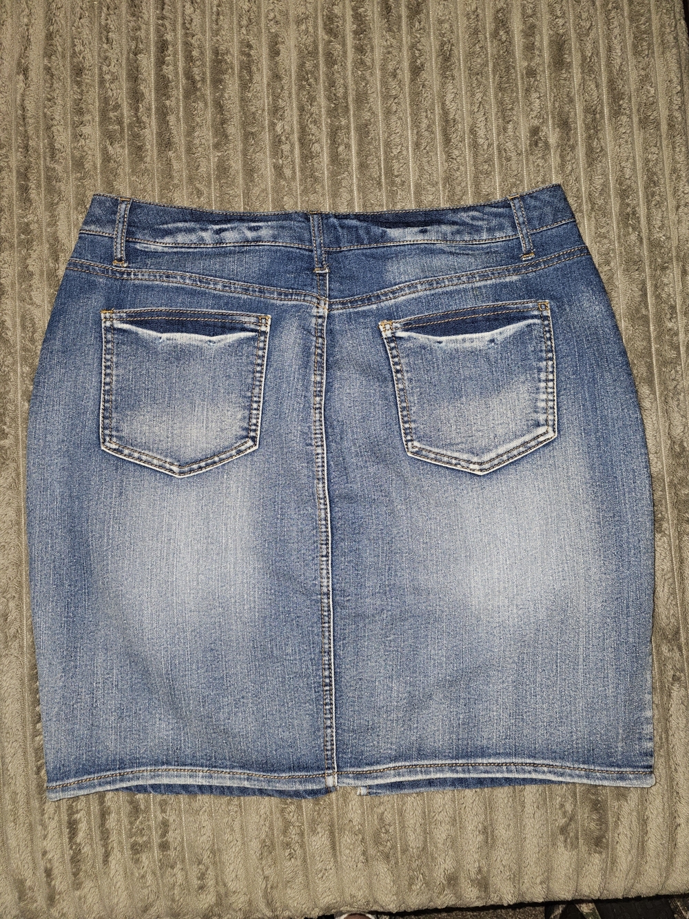 Faded Glory Light Blue Denim Skirt 14 - SK1 - Picture 6 of 9